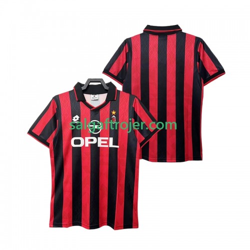AC Milan 1995 Fodboldtrøjer Retro Hjemmebanesæt 1996 Kort ærmer AC Milan 1995 Fodboldtrøjer Retro Hjemmebanesæt 1996 Kort ærmer